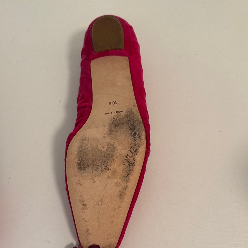 Frances Valentine Pink Velvet Heel - Picture 5 of 6